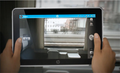 The HP Slate in live video mode